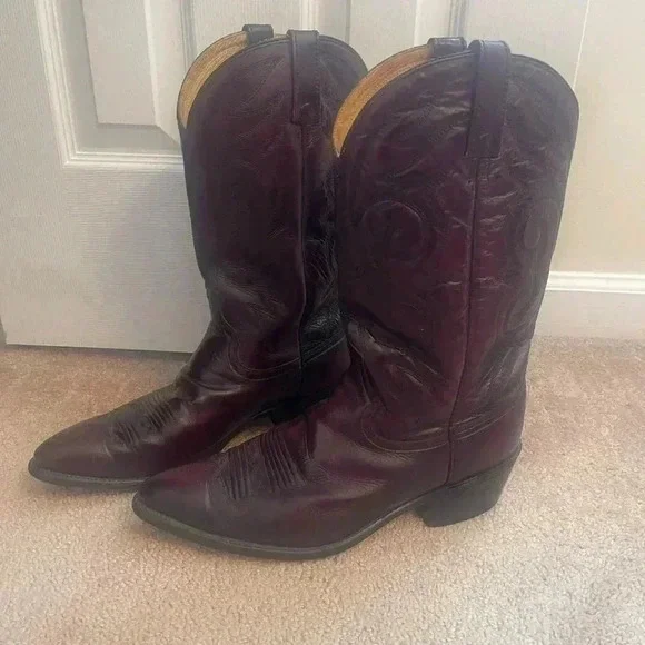 Men’s size 12 D Acme leather cowboy boots. Beautiful! - Picture 4 of 16